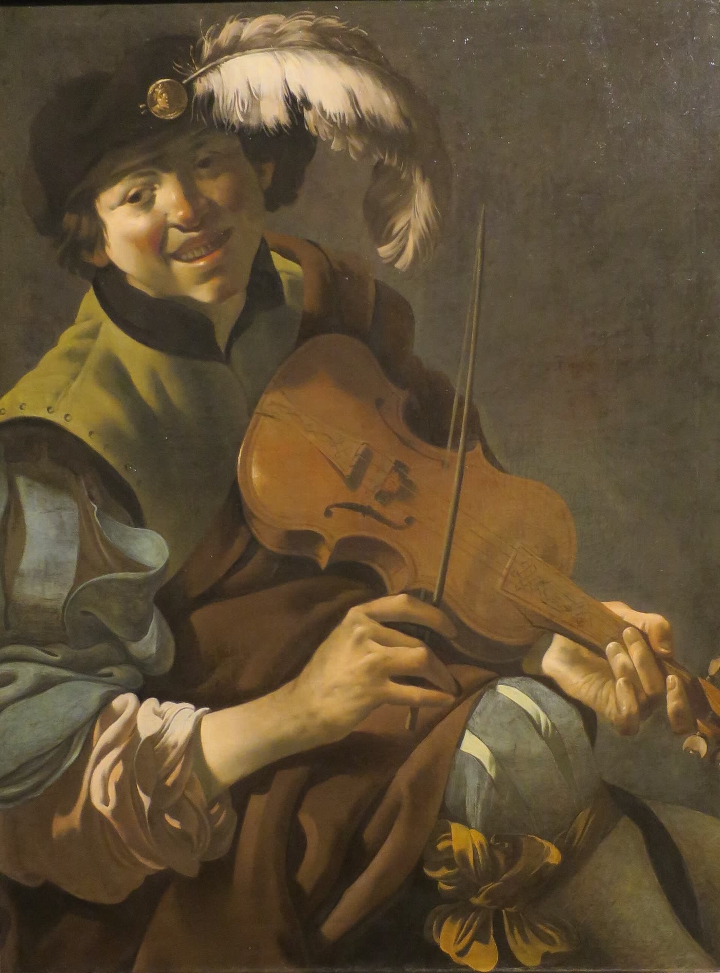 Francobollo: giovane violinista dipinto da ter Brugghen